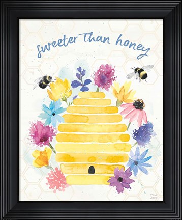 Framed Bee Harmony V Print