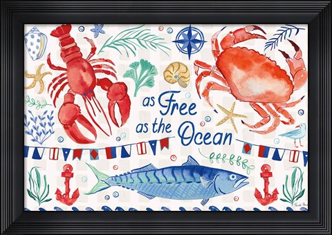 Framed Maritime Delight I Print