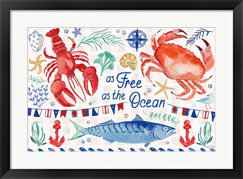 Framed Maritime Delight I Print