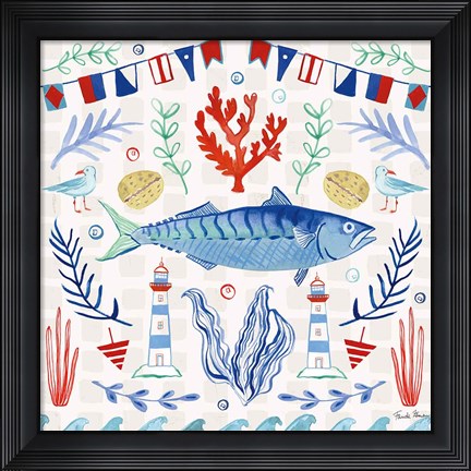 Framed Maritime Delight IV Print
