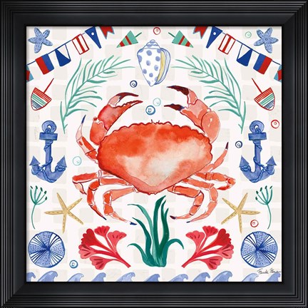 Framed Maritime Delight II Print