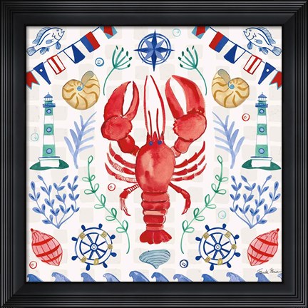 Framed Maritime Delight III Print