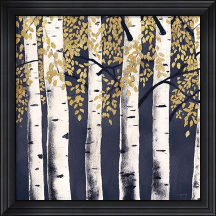 Framed Fresh Forest Indigo II Print