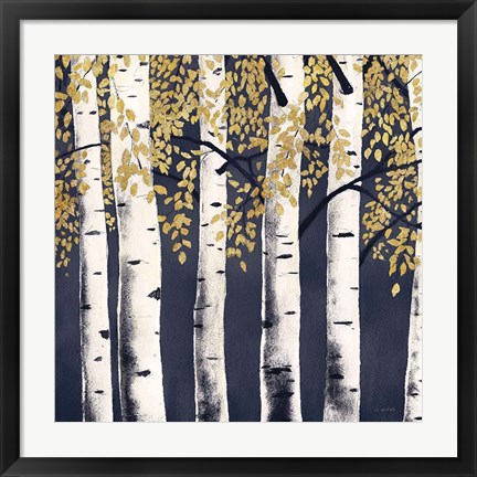 Framed Fresh Forest Indigo II Print