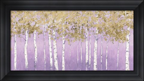Framed Shimmering Forest Lavender Crop Print