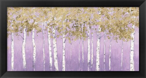 Framed Shimmering Forest Lavender Crop Print