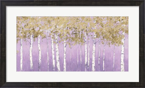 Framed Shimmering Forest Lavender Crop Print