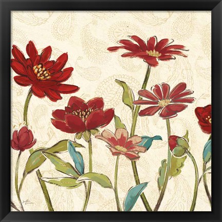 Framed Red Gold Beauties III Crop Print