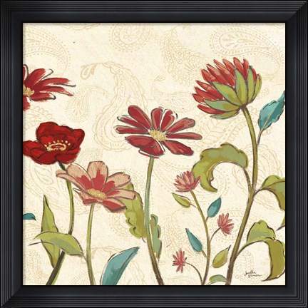 Framed Red Gold Beauties II Crop Print