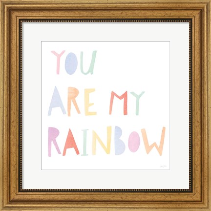 Framed Lets Chase Rainbows X Print