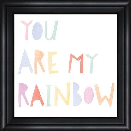 Framed Lets Chase Rainbows X Print