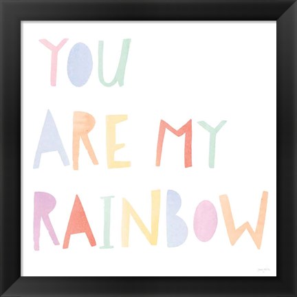 Framed Lets Chase Rainbows X Print