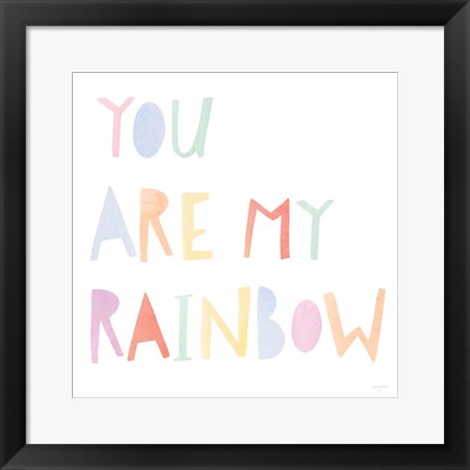 Framed Lets Chase Rainbows X Print