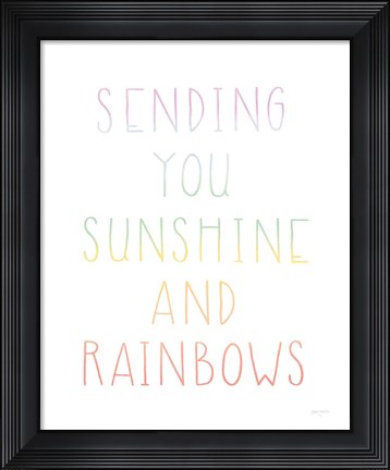 Framed Lets Chase Rainbows VI Print