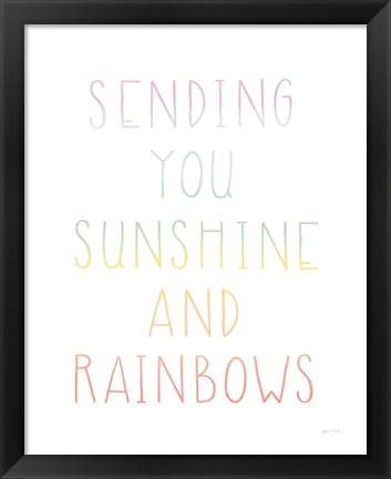 Framed Lets Chase Rainbows VI Print