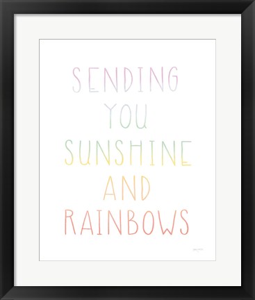 Framed Lets Chase Rainbows VI Print