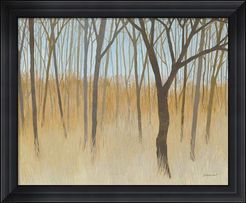 Framed Misty Woods Print