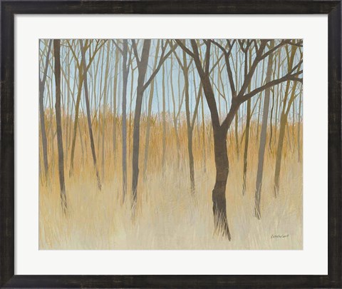 Framed Misty Woods Print