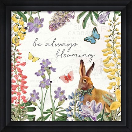 Framed Easter Garden III Bow Tie Print