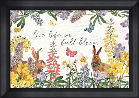 Framed Easter Garden I Bow Tie Print