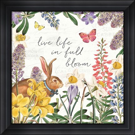 Framed Easter Garden II Bow Tie Print