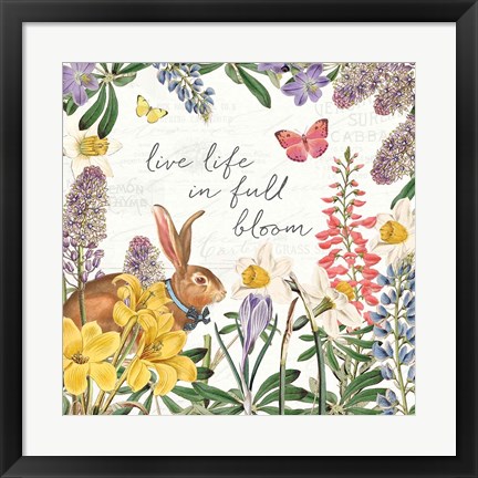 Framed Easter Garden II Bow Tie Print