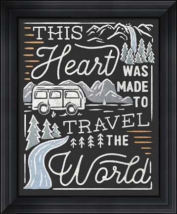 Framed Adventurous VI Black Print