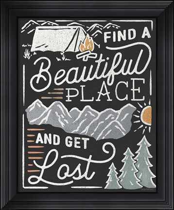 Framed Adventurous V Black Print