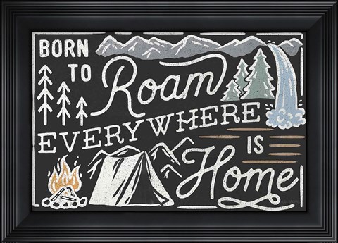 Framed Adventurous II Black Print