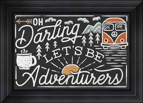 Framed Adventurous I Black Print