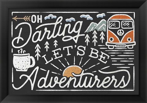 Framed Adventurous I Black Print