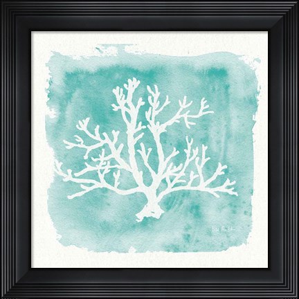 Framed Water Coral Cove V Print