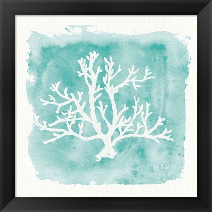 Framed Water Coral Cove V Print