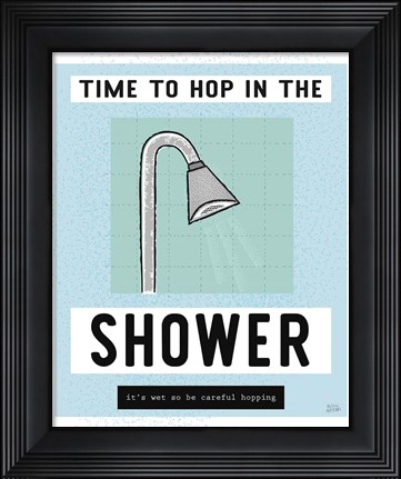 Framed Shower Hopping Print