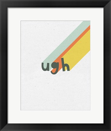 Framed Rainbow Words II Print