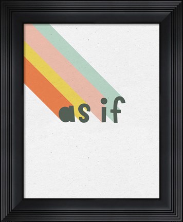 Framed Rainbow Words I Print