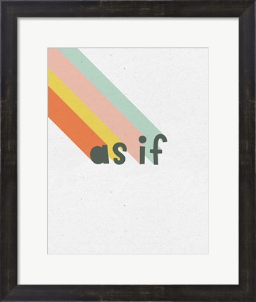 Framed Rainbow Words I Print
