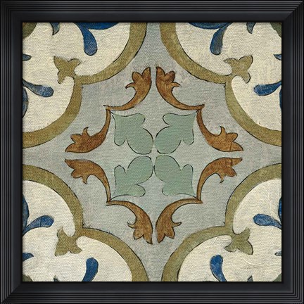 Framed Old World Tile VIII Print