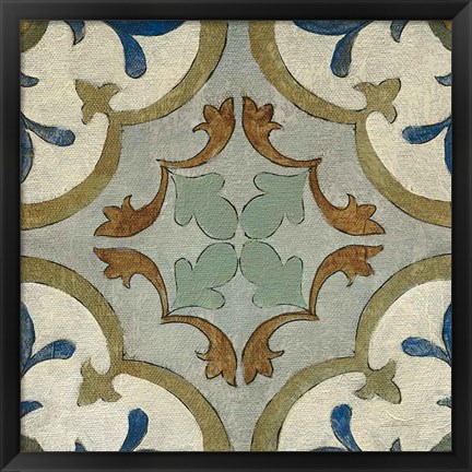 Framed Old World Tile VIII Print