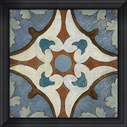Framed Old World Tile VII Print