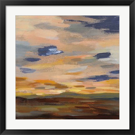 Framed High Desert Sky III Navy Print