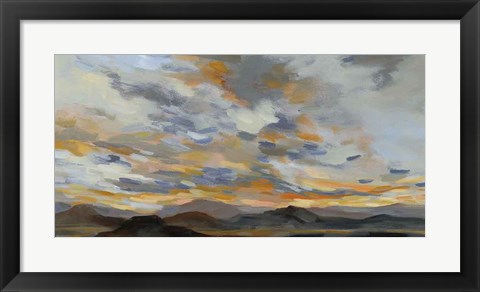 Framed High Desert Sky I Navy Print