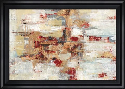 Framed Old Bridge Reminiscence Red Print
