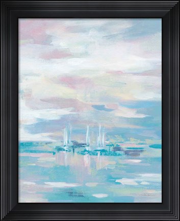 Framed Blue Waves Crop Print