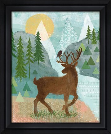 Framed Woodland Forest II Print