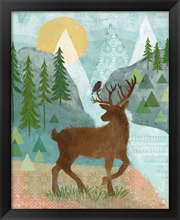 Framed Woodland Forest II Print