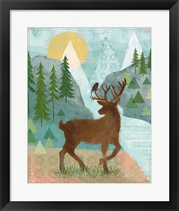 Framed Woodland Forest II Print