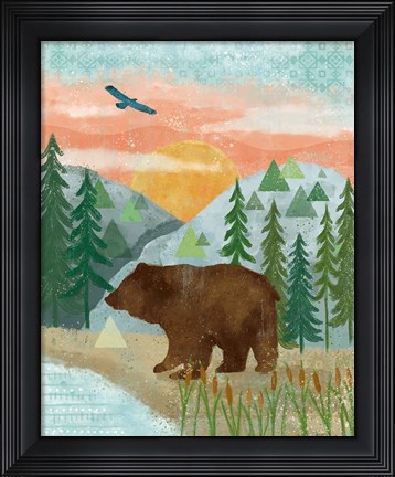 Framed Woodland Forest III Print