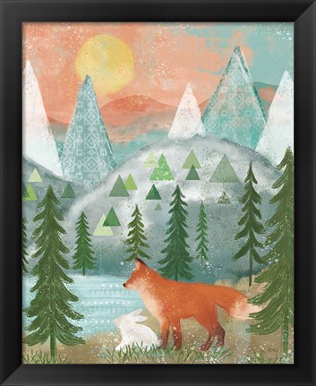 Framed Woodland Forest V Print