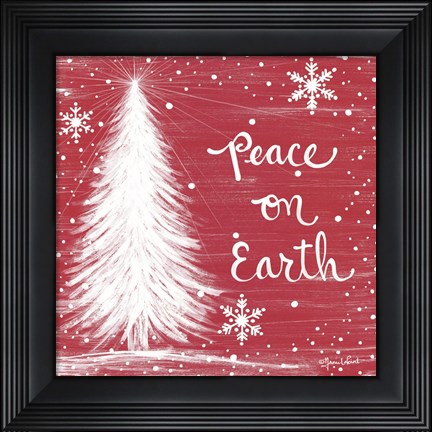 Framed Peace on Earth Trees Print